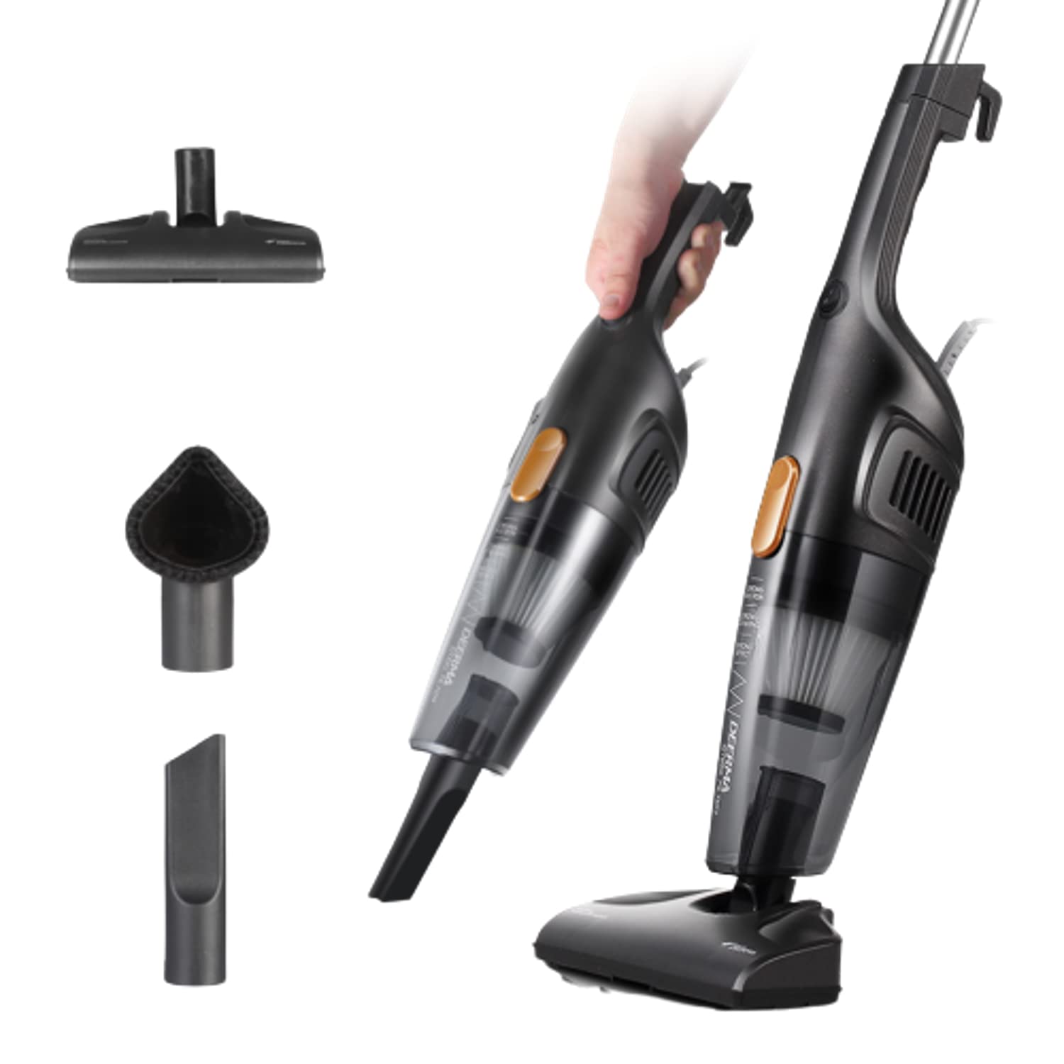Deerma Dx115C Handheld Vacuum Cleaner 600W 12000Pa Powerful Suction Lightweight Low Noise For Home Hard Floor Carpet Car Pet, Black Deerma Dx115C Handheld Vacuum Cleaner 600W 12000Pa Powerful Suction Lightweight Low Noise For Home Hard Floor Carpet Car Pet, Black